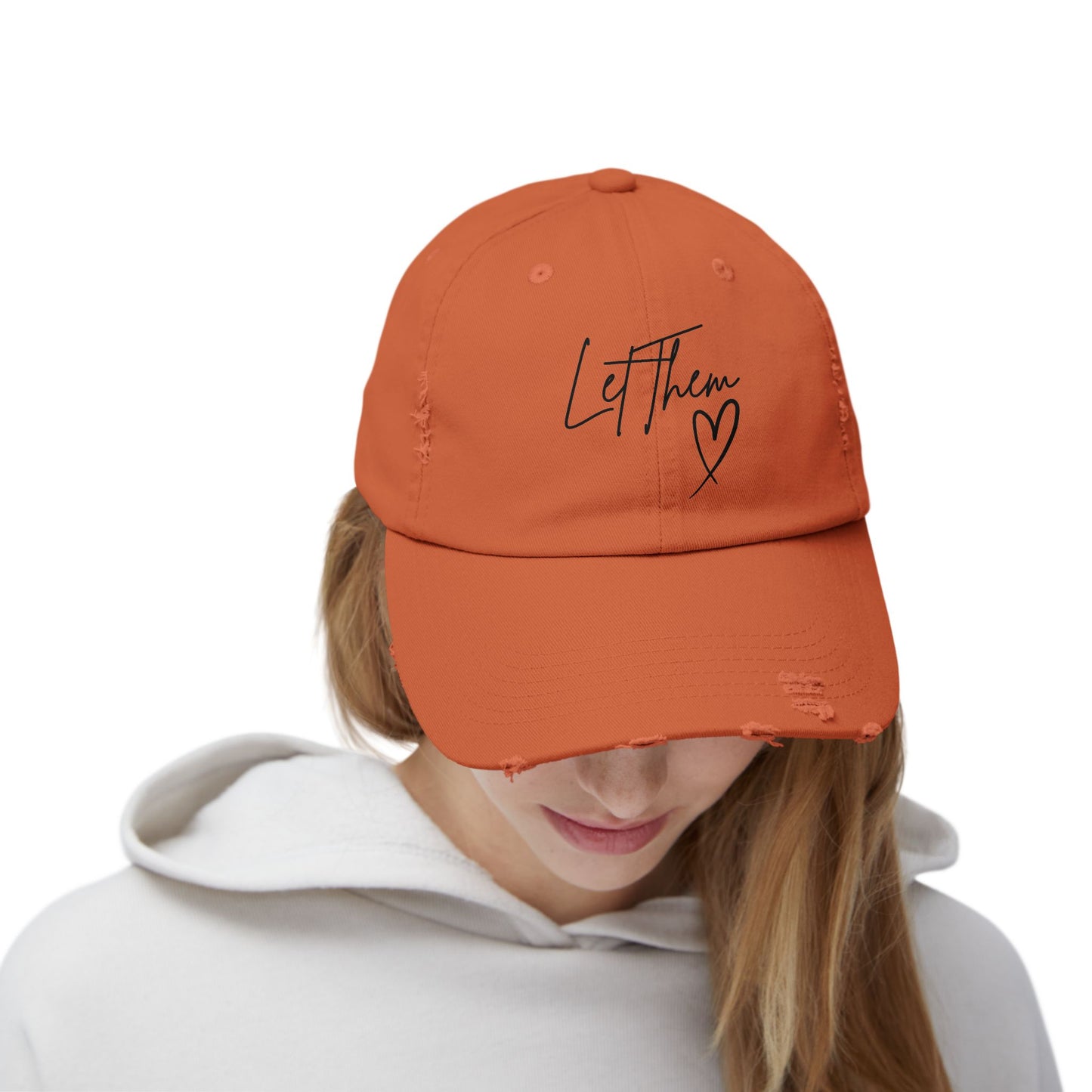 Let Them Distressed Hat Design - Unique Distressed Hat Design - The Eggy's store