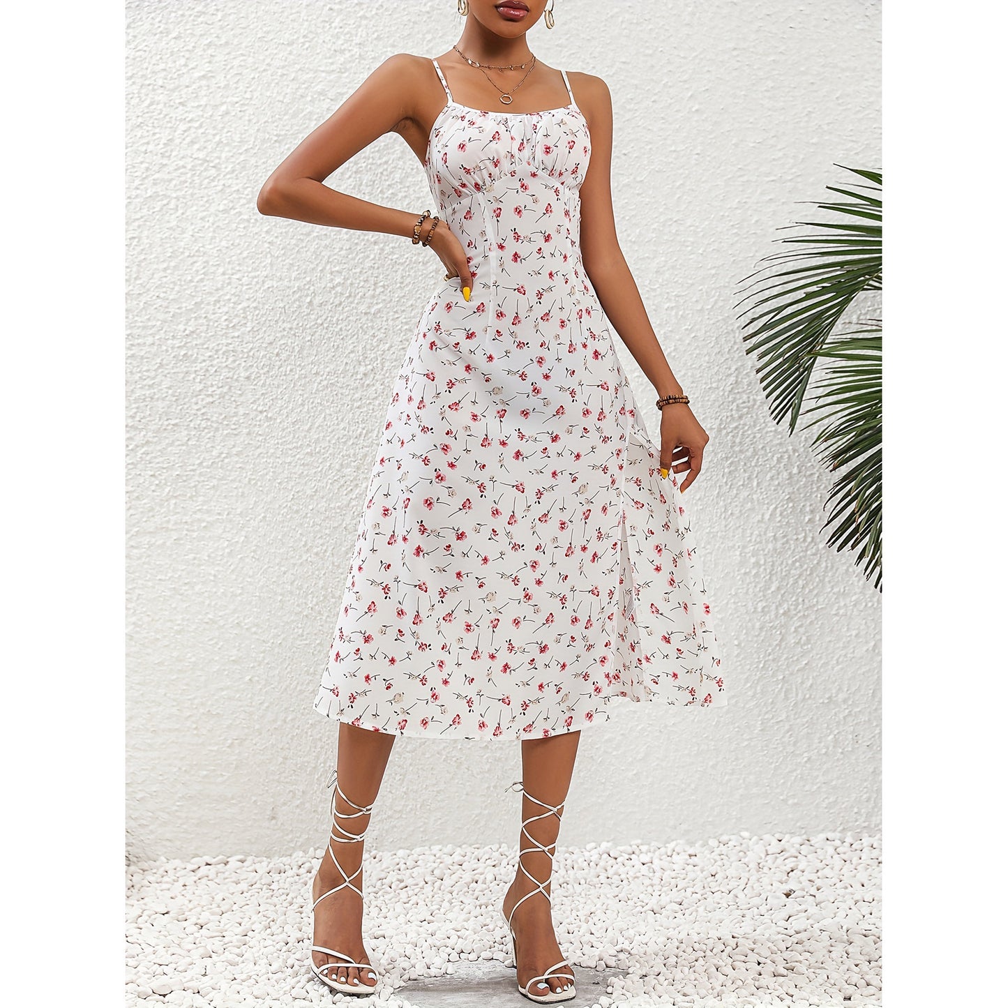 Polka Dot Suspender Dress - New Summer Sexy Split Long Dress for Women - The Eggy's store