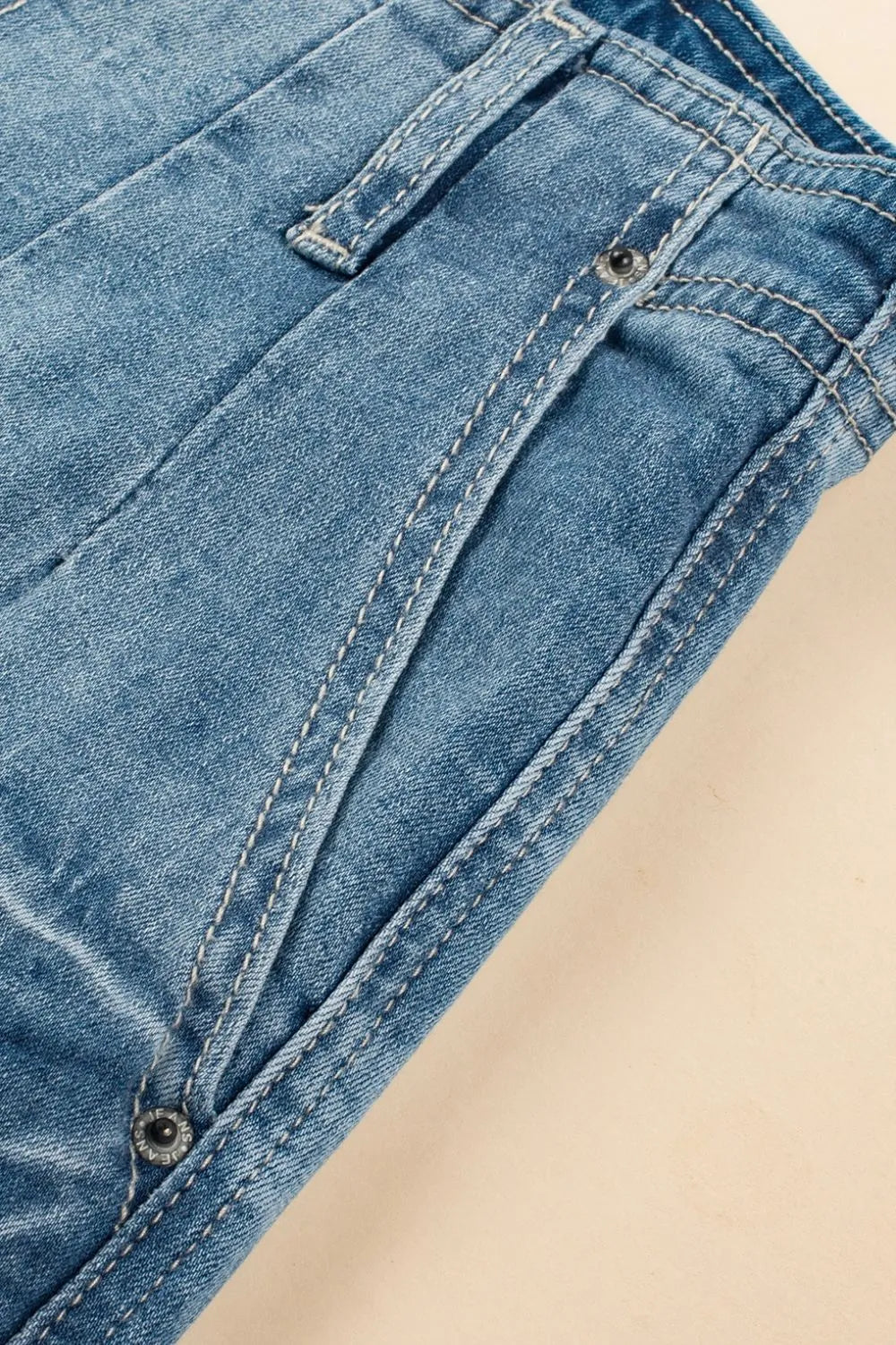 Button Fly High Waist Jeans - The Eggy's store