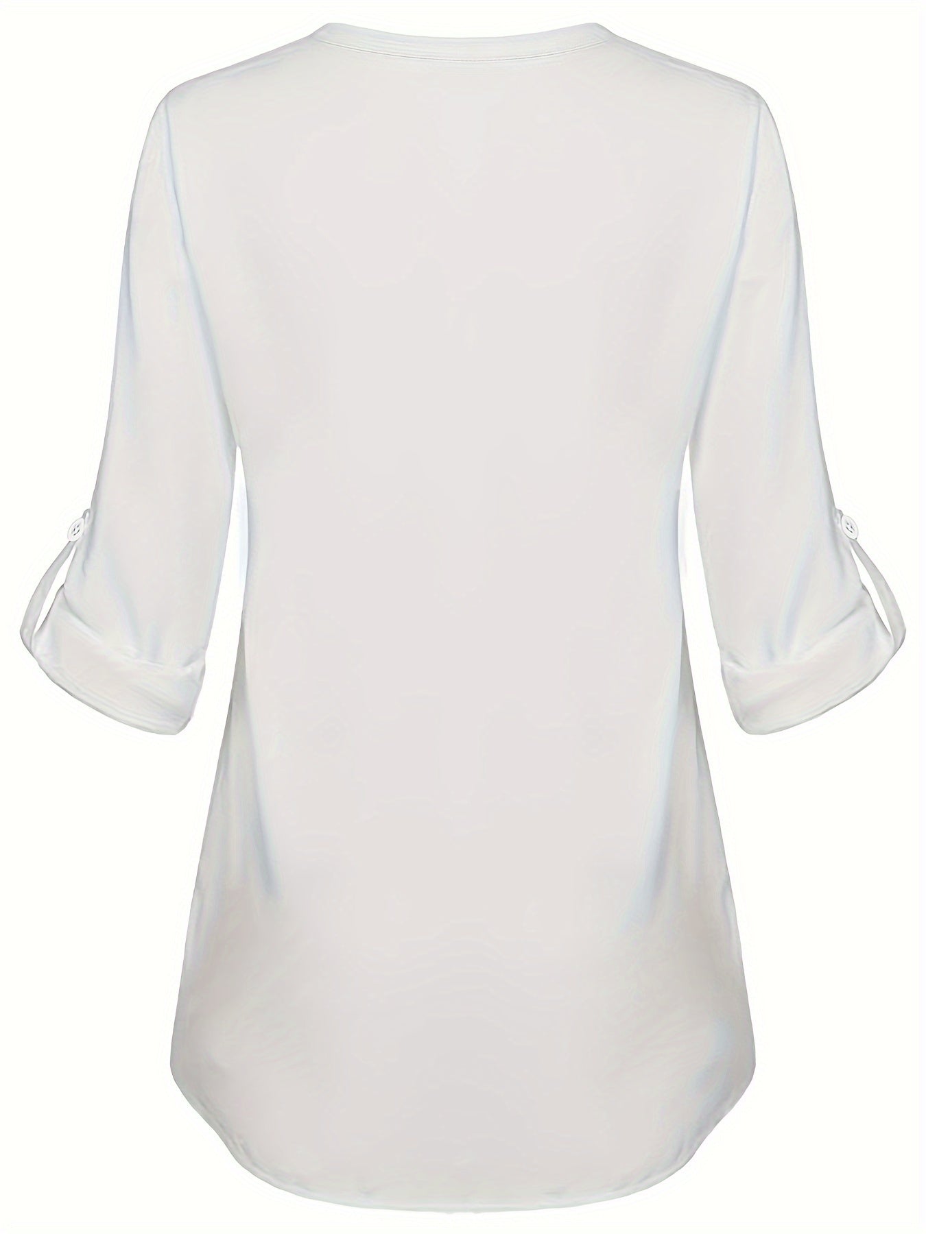 Women's Pearl Button Blouse - Long Sleeved Casual Versatile Top - The Eggy's store