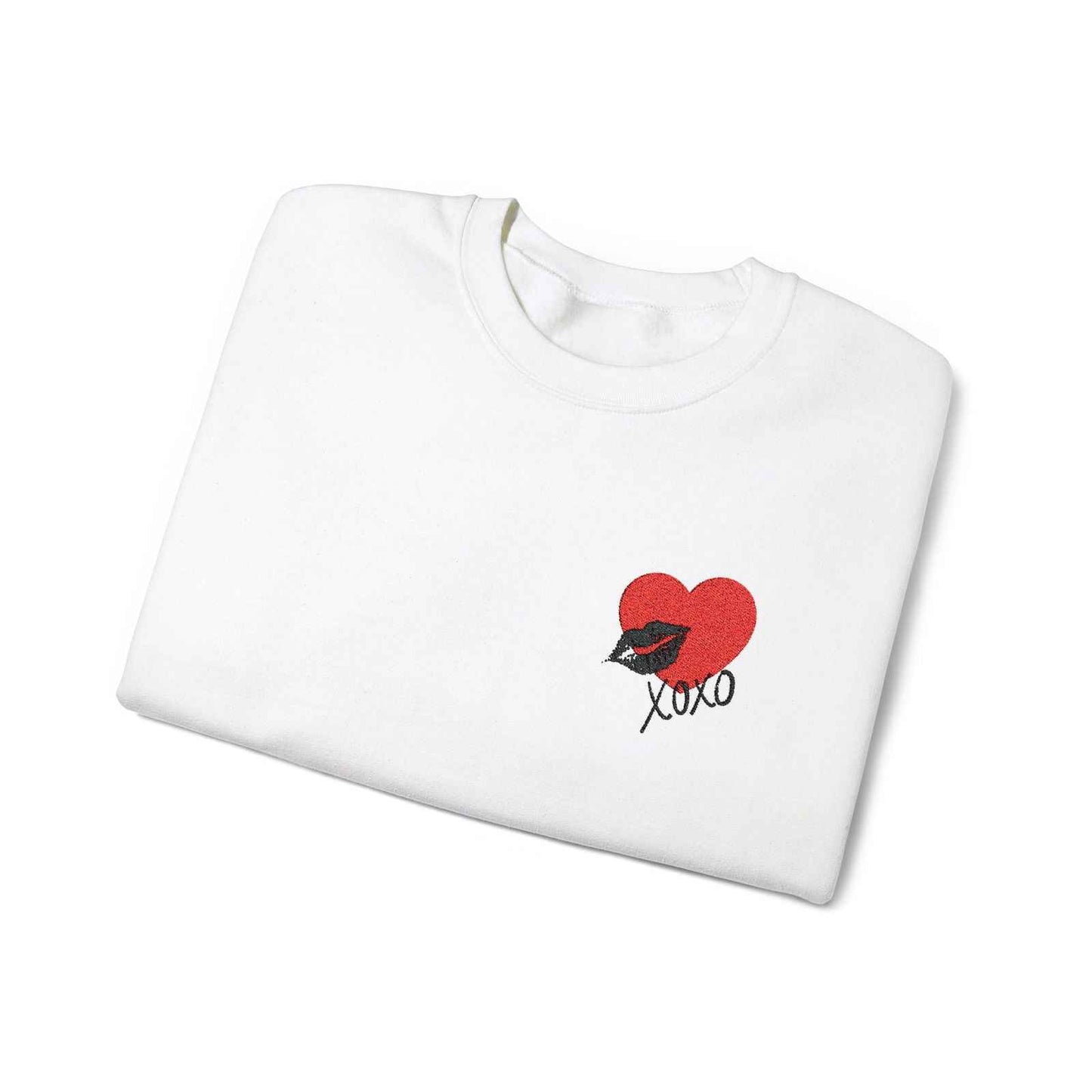 Adult Embroidered Heart Crewneck Sweatshirt