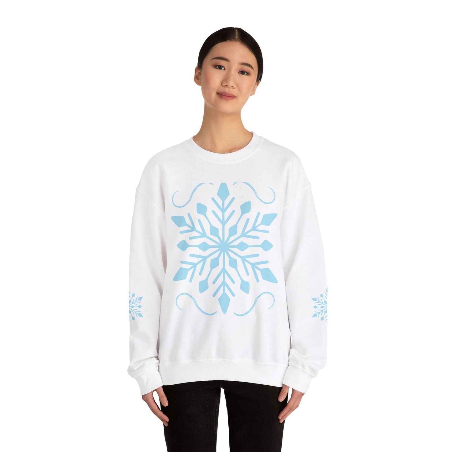 Adult Snowflake Sweatshirt - Cozy Women's Crewneck for Everyday Wear