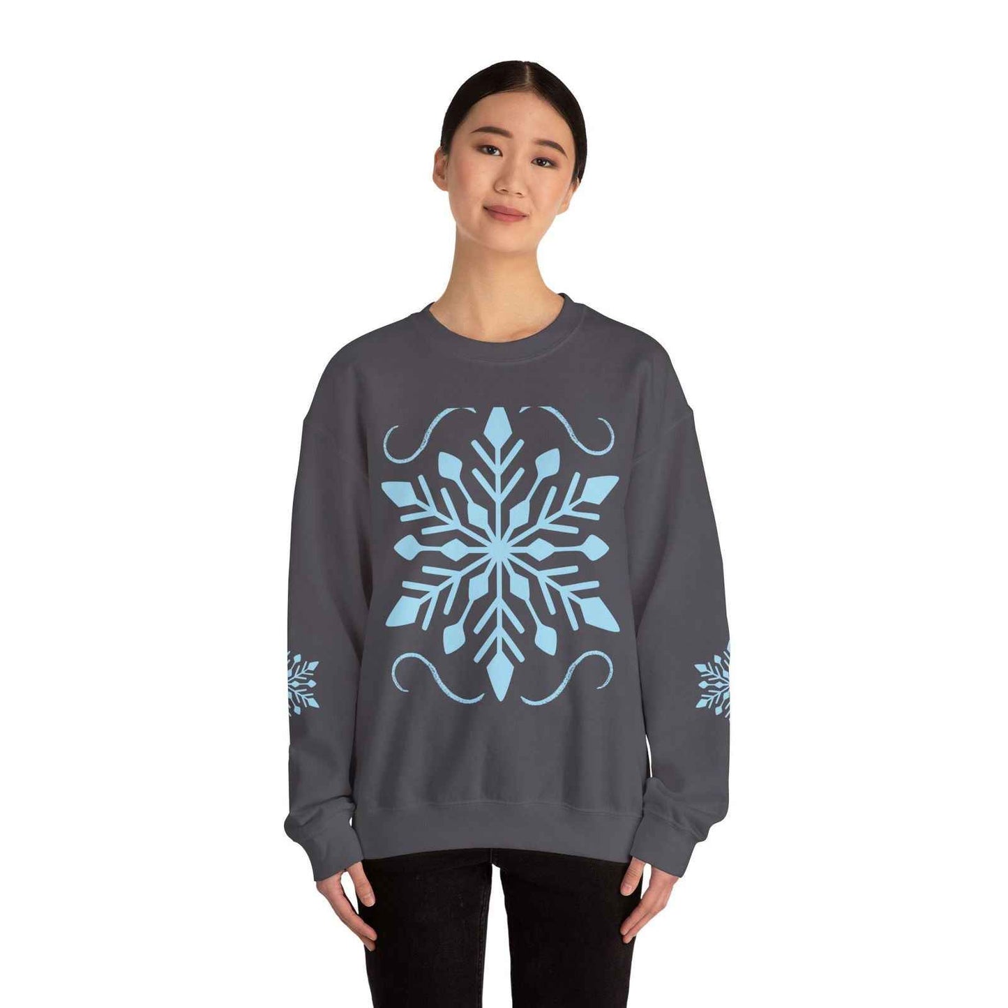 Adult Snowflake Sweatshirt - Cozy Women's Crewneck for Everyday Wear