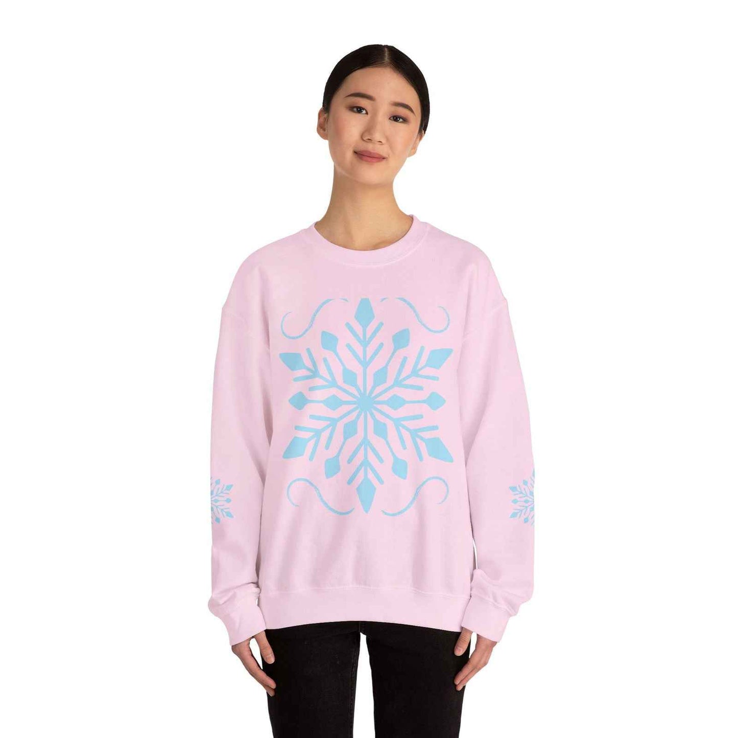 Adult Snowflake Sweatshirt - Cozy Women's Crewneck for Everyday Wear