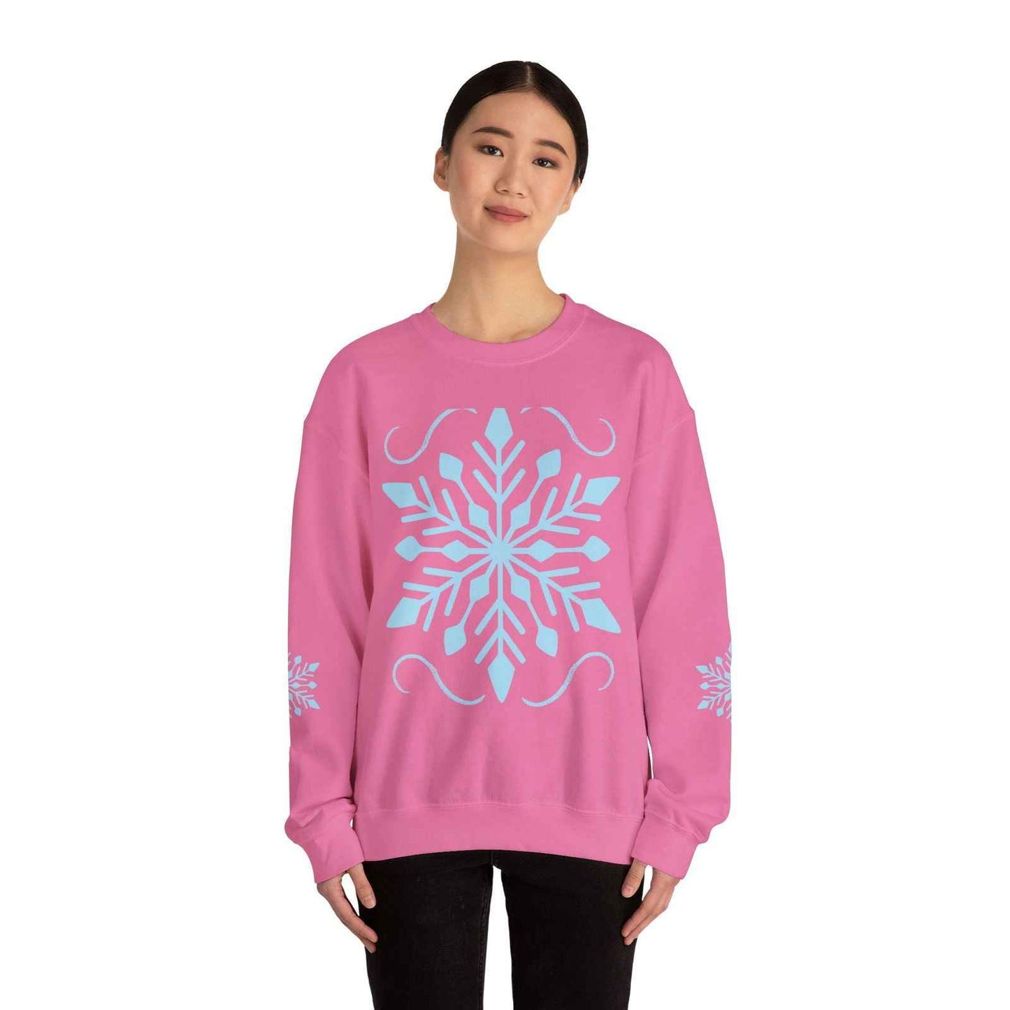 Adult Snowflake Sweatshirt - Cozy Women's Crewneck for Everyday Wear