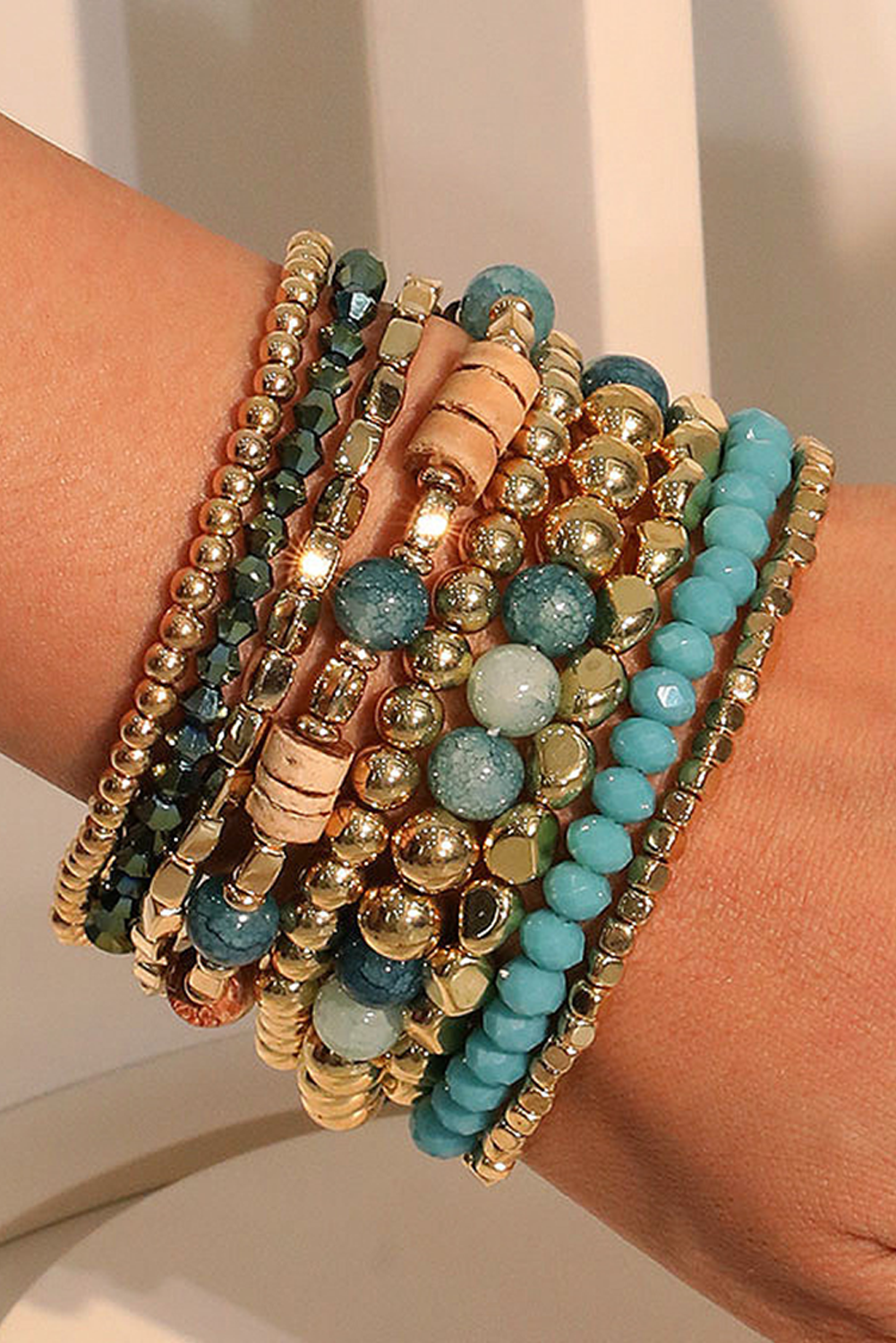 Boho Beaded Multi Layer Elastic Bracelet Set - The Eggy's store