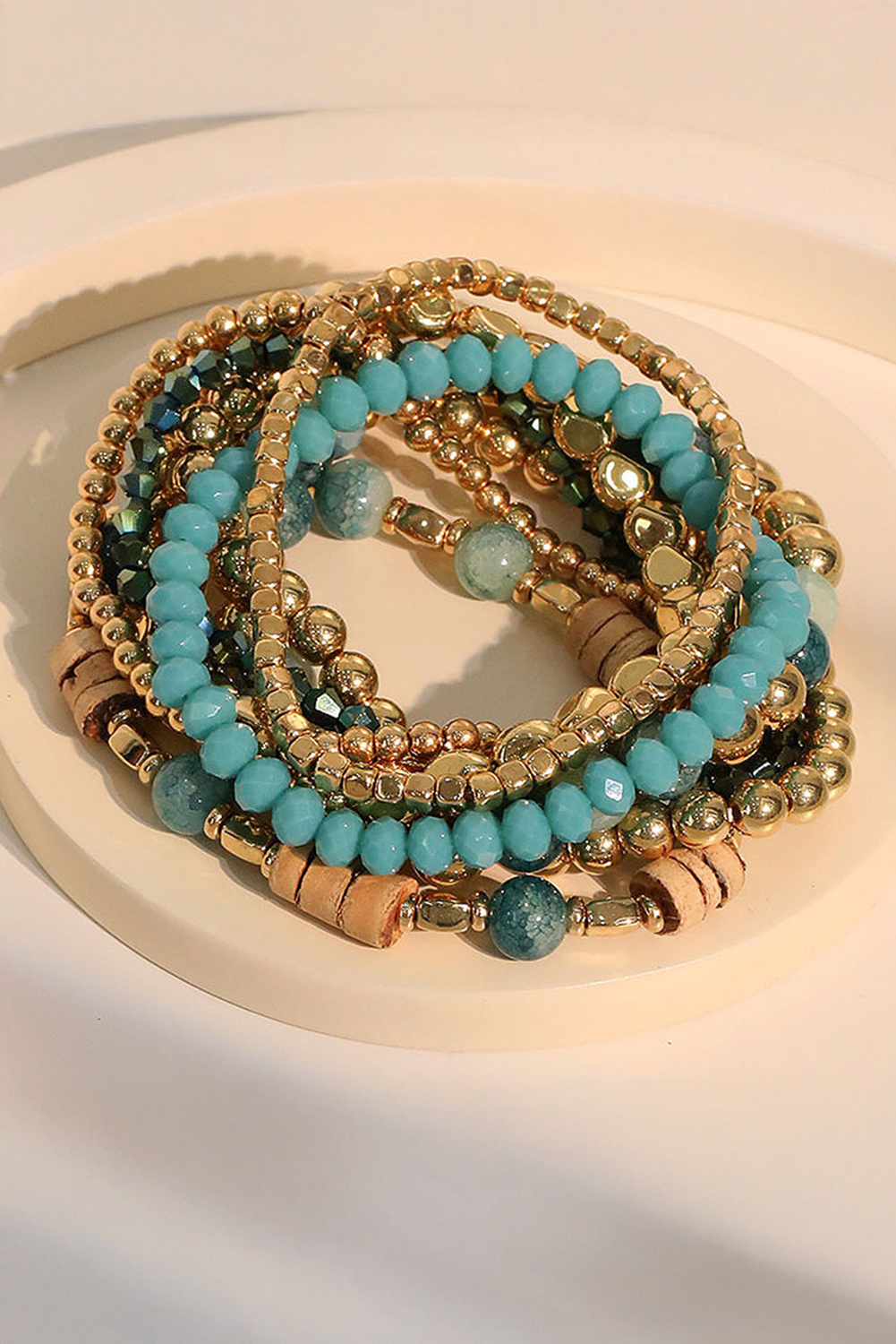 Boho Beaded Multi Layer Elastic Bracelet Set - The Eggy's store