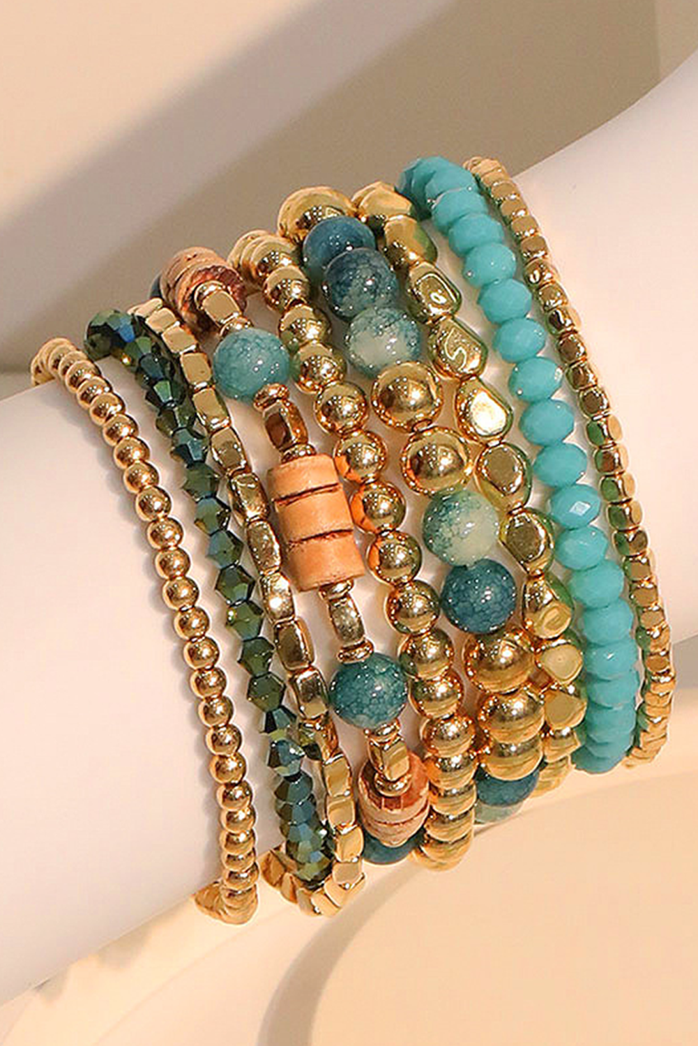 Boho Beaded Multi Layer Elastic Bracelet Set - The Eggy's store