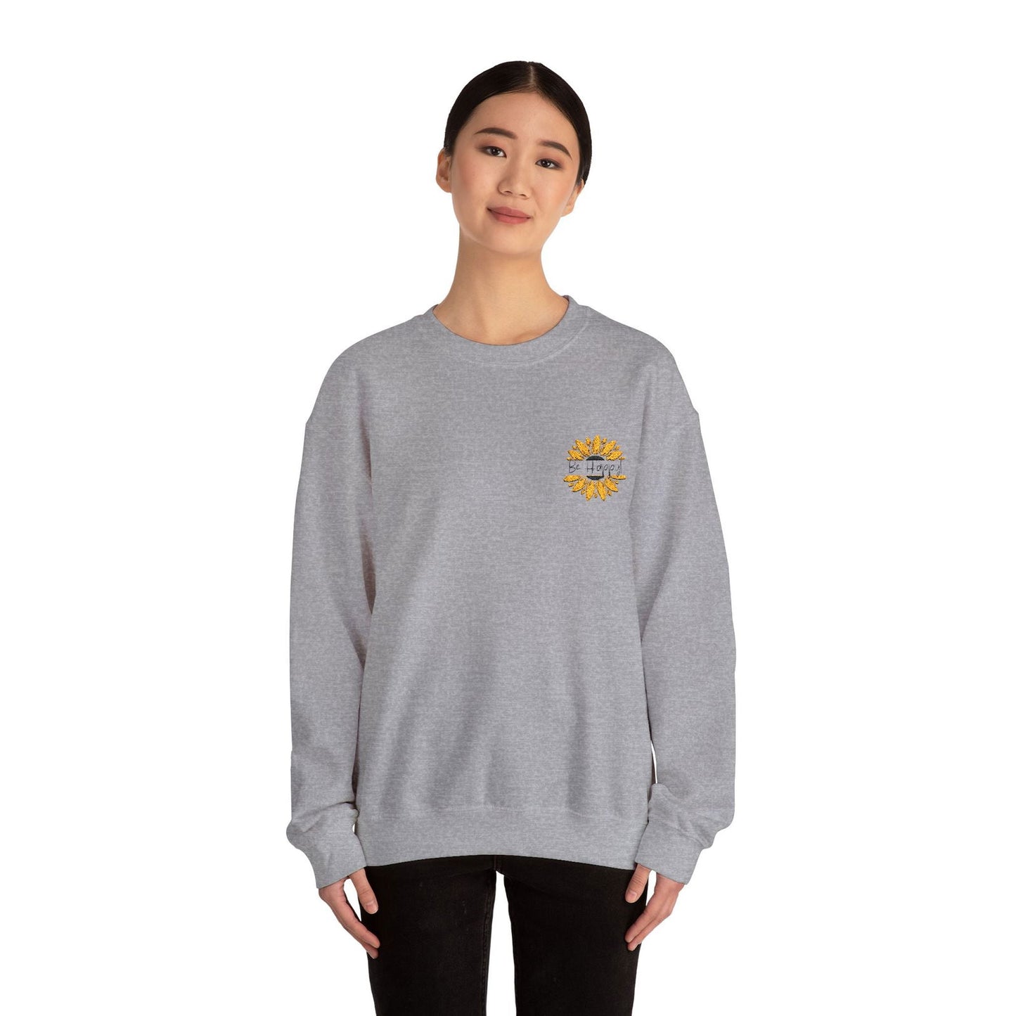 Be Happy: Adult Sweatshirt - The Eggy's store