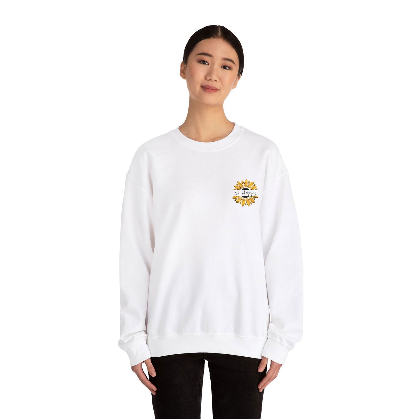 Be Happy: Adult Sweatshirt - The Eggy's store