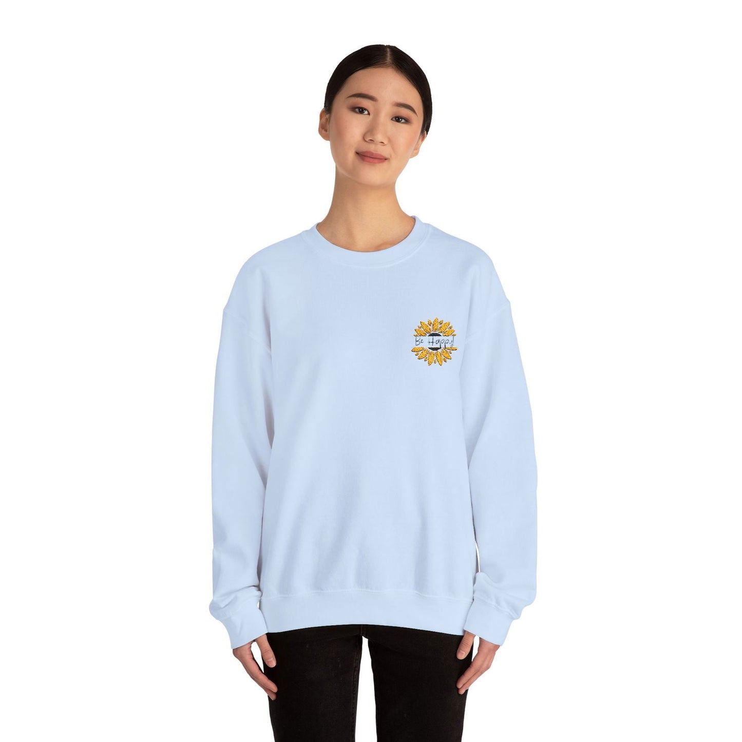Be Happy: Adult Sweatshirt - The Eggy's store