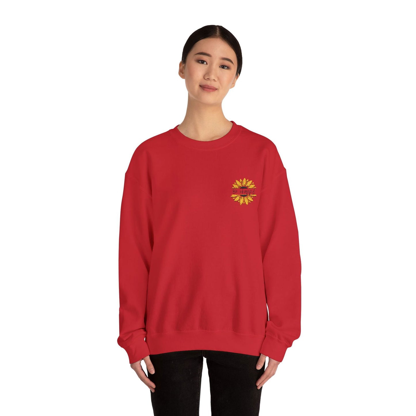 Be Happy: Adult Sweatshirt - The Eggy's store