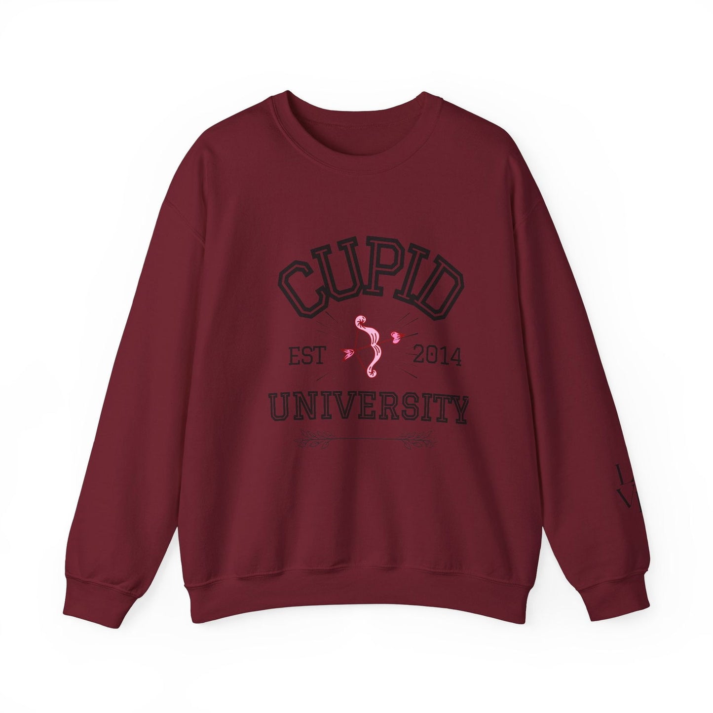 Crewneck Sweatshirt Cupid University Womens Long Sleeve Multiple Colors - The Eggy's store