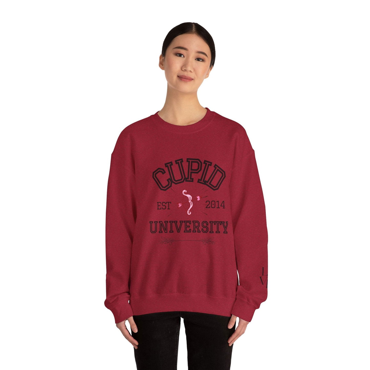 Crewneck Sweatshirt Cupid University Womens Long Sleeve Multiple Colors - The Eggy's store
