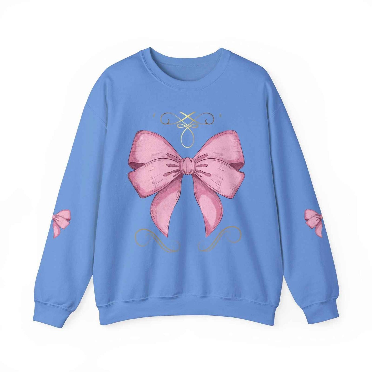 Cute Pink Bow Adult Sweatshirt Crewneck Women's Top