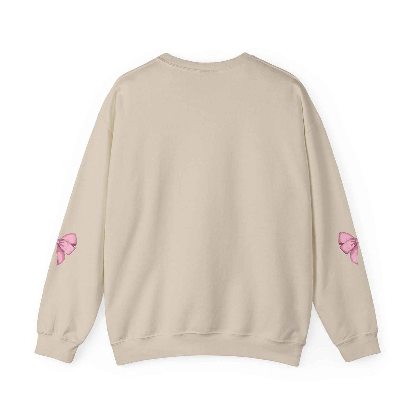 Cute Pink Bow Adult Sweatshirt Crewneck Women's Top