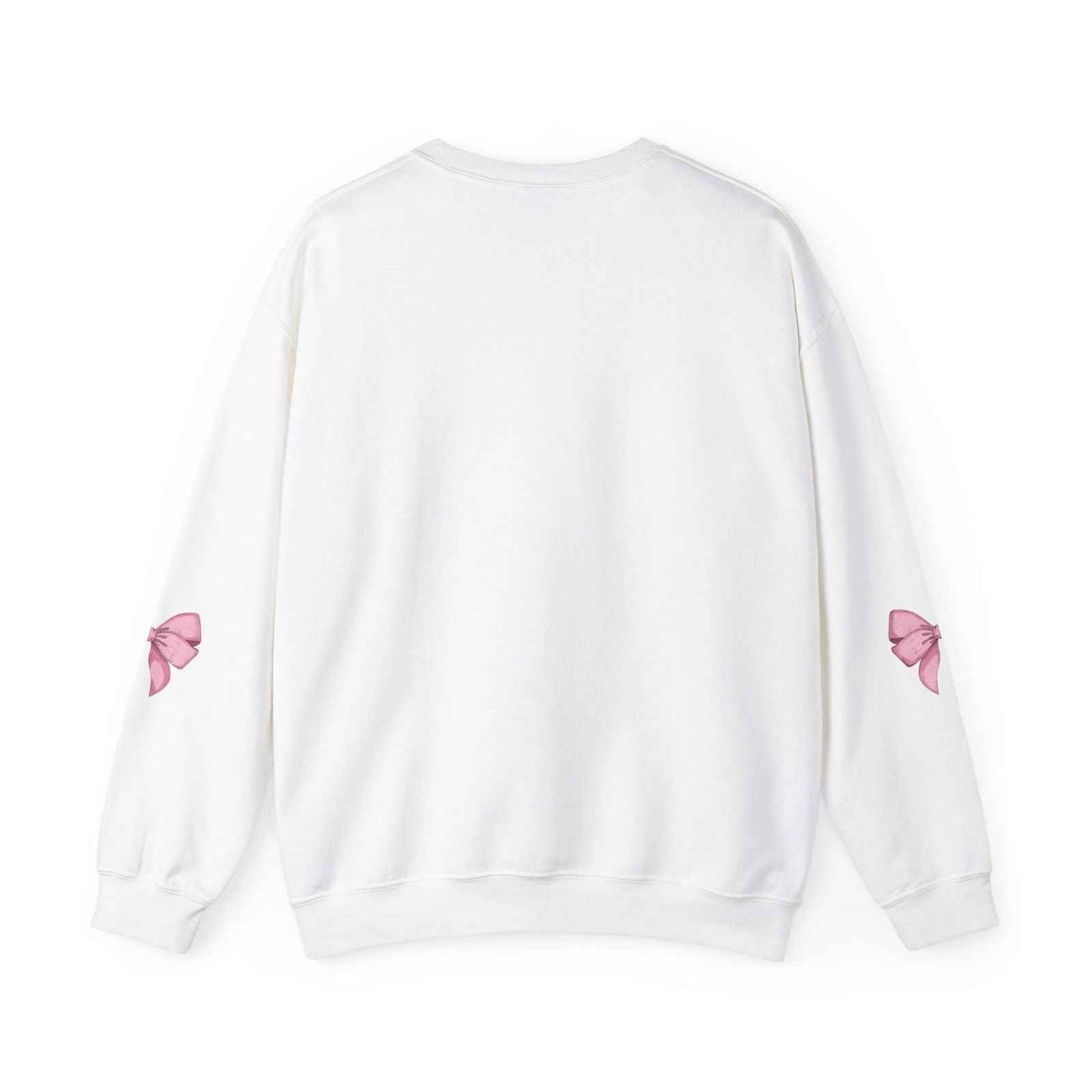 Cute Pink Bow Adult Sweatshirt Crewneck Women's Top