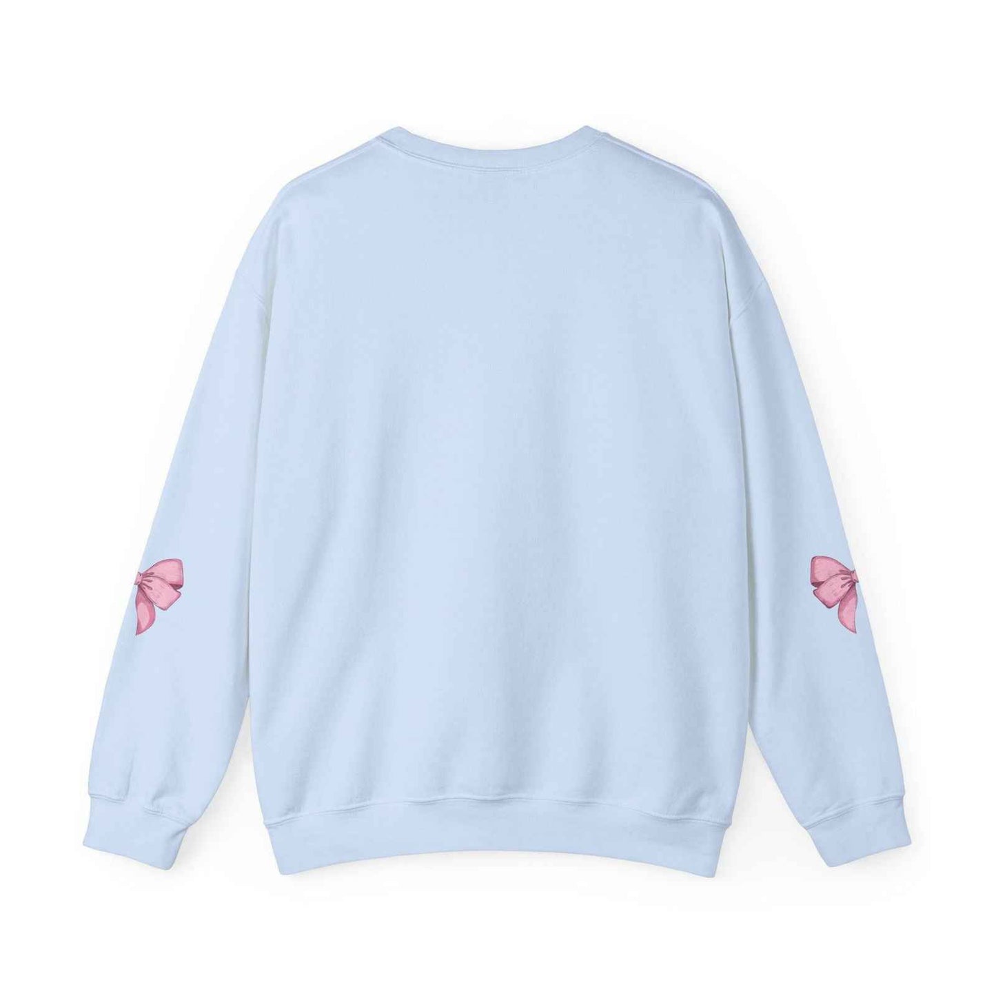 Cute Pink Bow Adult Sweatshirt Crewneck Women's Top