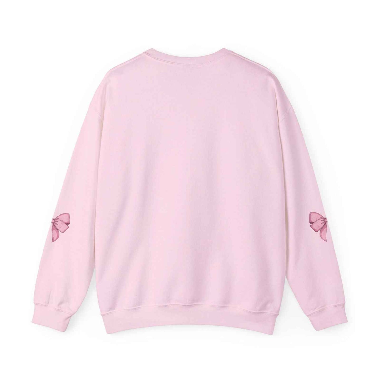 Cute Pink Bow Adult Sweatshirt Crewneck Women's Top