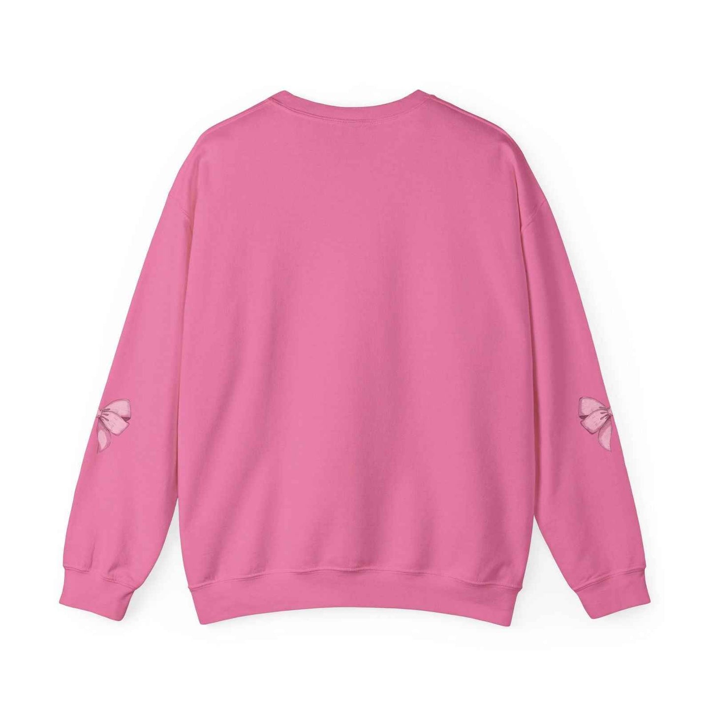 Cute Pink Bow Adult Sweatshirt Crewneck Women's Top
