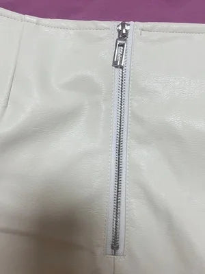 Slim Straight Faux Leather Skirt Women Chic Split Design Fashion - The Eggy's store