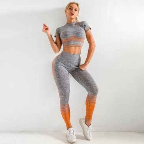 Women's Seamless Yoga Set Long Sleeve