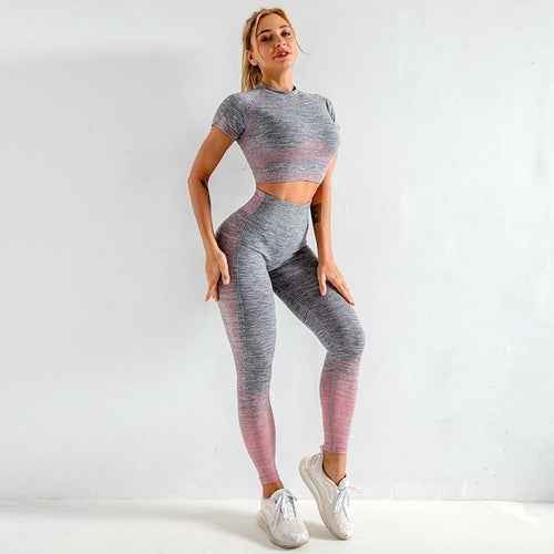 Women's Seamless Yoga Set Long Sleeve