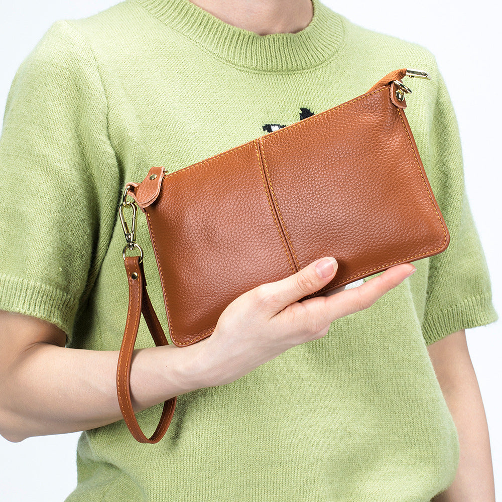 Leather One-Shoulder Clutch for Women - All-Match Leather Handbag - The Eggy's store