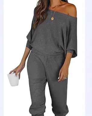 Stylish Off-Shoulder Jumpsuit with Sleeves