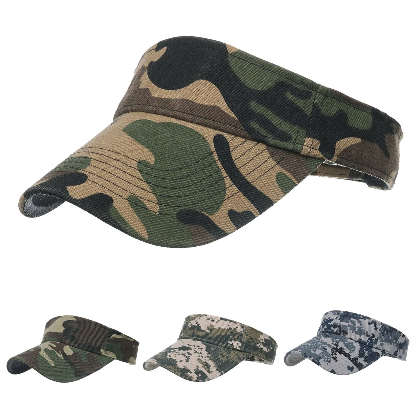 Camouflage Breathable Sun Hats Women Adjustable Visor UV Protection Tennis Running Sunscreen Hat - The Eggy's store