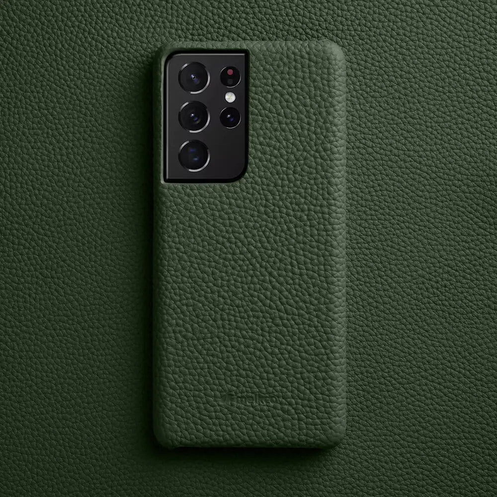 Premium Leather Phone Case for Samsung Galaxy S23 S22 Ultra 21 Plus 5G - Luxury Genuine Cowhide Business Cover - The Eggy's store