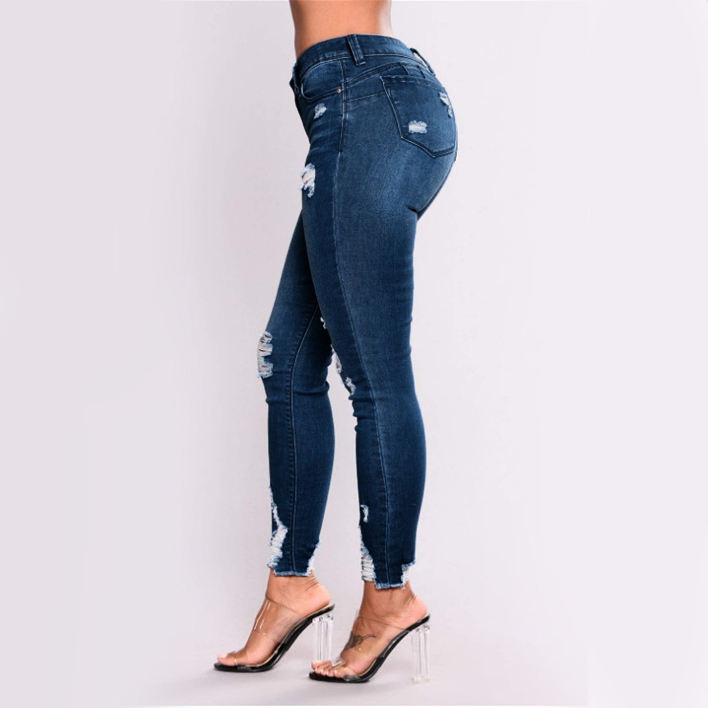 Women's Skinny Ripped Jeans - Slim Denim Pants for Women - The Eggy's store