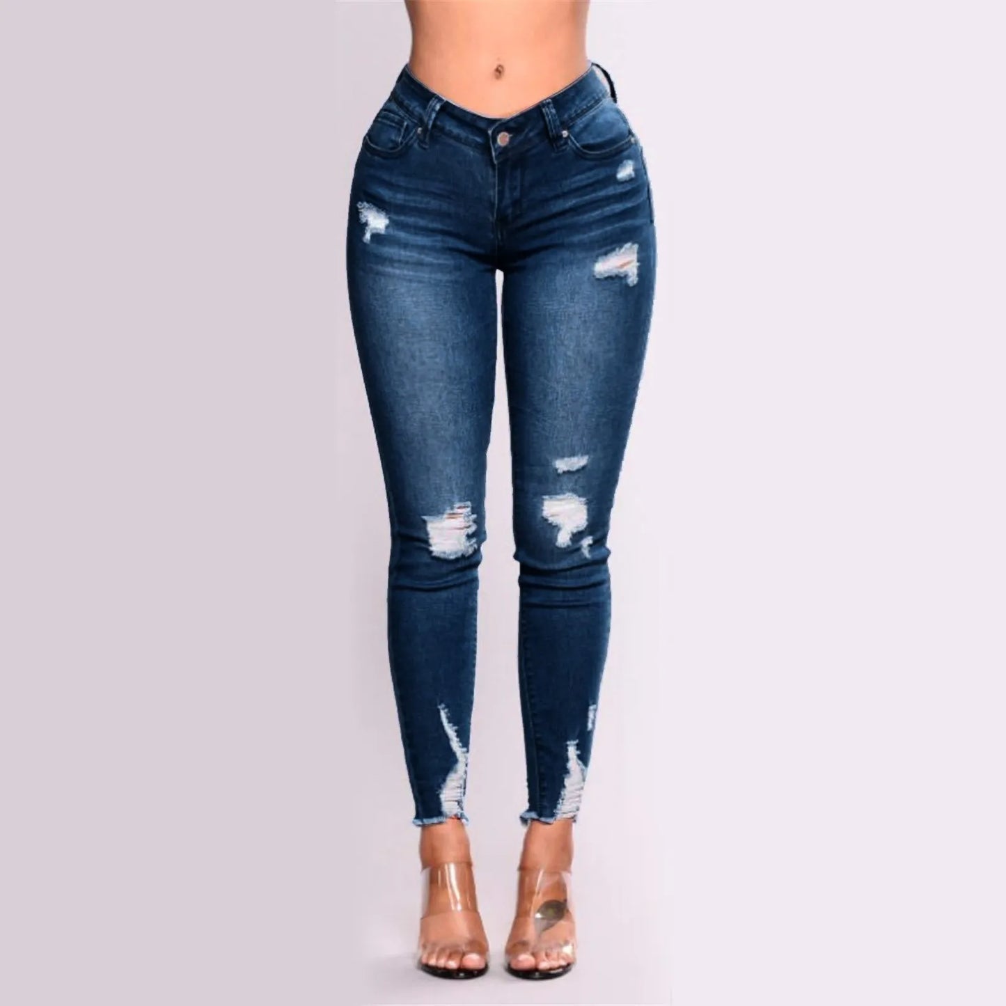 Women's Skinny Ripped Jeans - Slim Denim Pants for Women - The Eggy's store