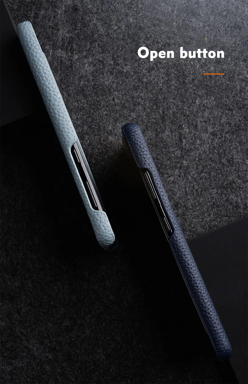 Premium Leather Phone Case for Samsung Galaxy S23 S22 Ultra 21 Plus 5G - Luxury Genuine Cowhide Business Cover - The Eggy's store