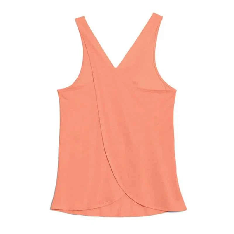 Women's Solid Wrap Back Sports Tank Top