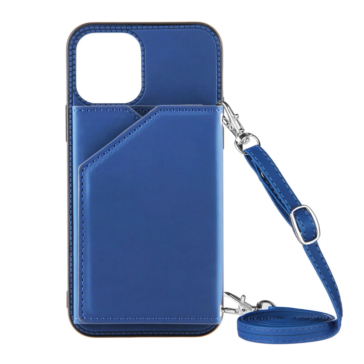 Lanyard Leather Phone Case for iPhone 13 12 11 Pro Max XS MAX XR X 7 8 Plus with Card Slot and Wallet Cover - The Eggy's store