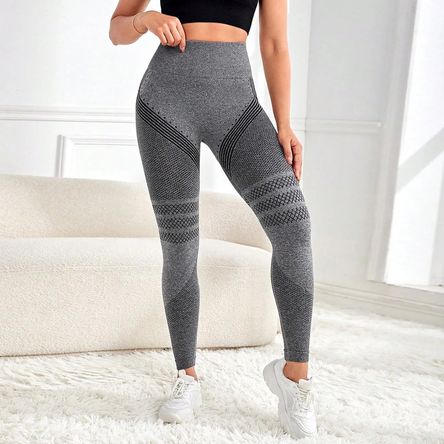 High Waist Compression Leggings for Women - Seamless Slimming Opaque Stretch Pants for Yoga and Fitness - The Eggy's store