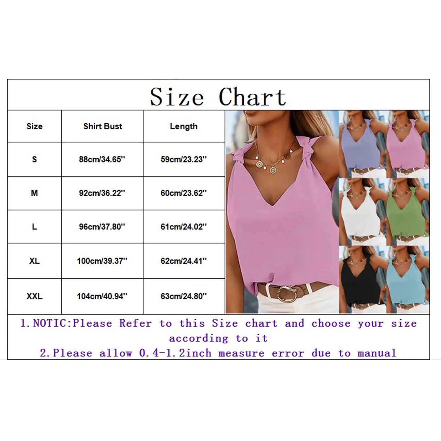 Active Women's V Neck Knotted Top - Casual Sleeveless Blouse Fashion Shirt - The Eggy's store