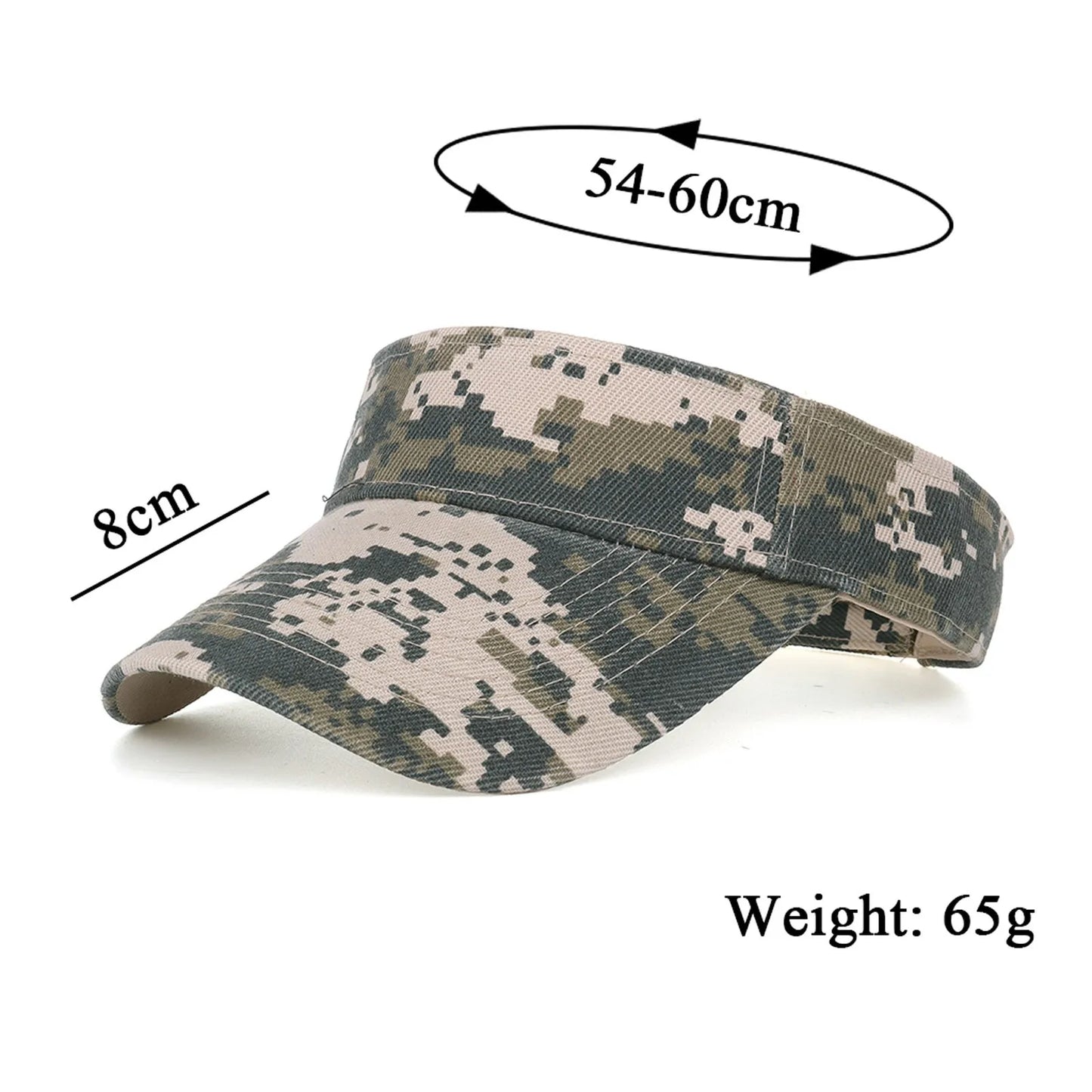Camouflage Breathable Sun Hats Women Adjustable Visor UV Protection Tennis Running Sunscreen Hat - The Eggy's store