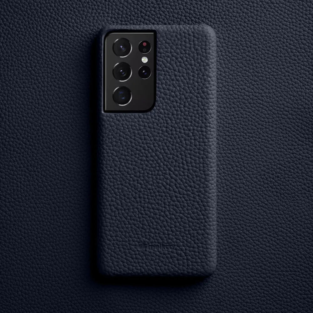 Premium Leather Phone Case for Samsung Galaxy S23 S22 Ultra 21 Plus 5G - Luxury Genuine Cowhide Business Cover - The Eggy's store