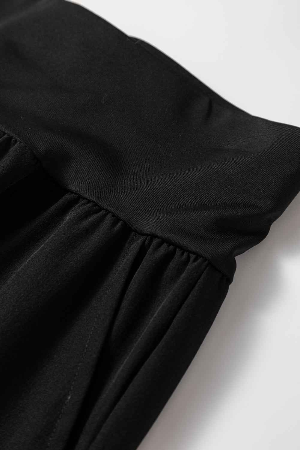 Solid Elastic High Waist Pocketed Cargo Jogger Pants