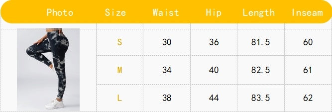 Women Scrunch Workout Leggings Butt Lifting High Waisted Yoga Pants - Seamless Tie Dye Booty Gym Tights - The Eggy's store