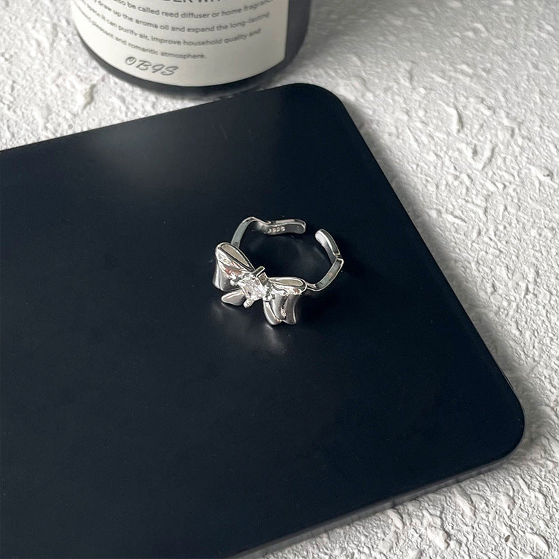 Bow Young Girl Jewelry Sterling Silver Bow Ring 925 Sterling Silver Ring - The Eggy's store