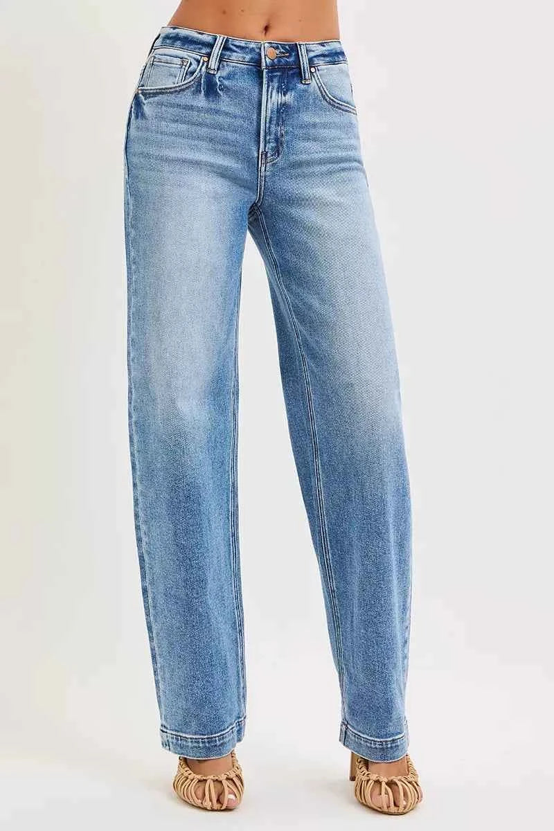 RISEN High Rise Wide Baggy Jeans