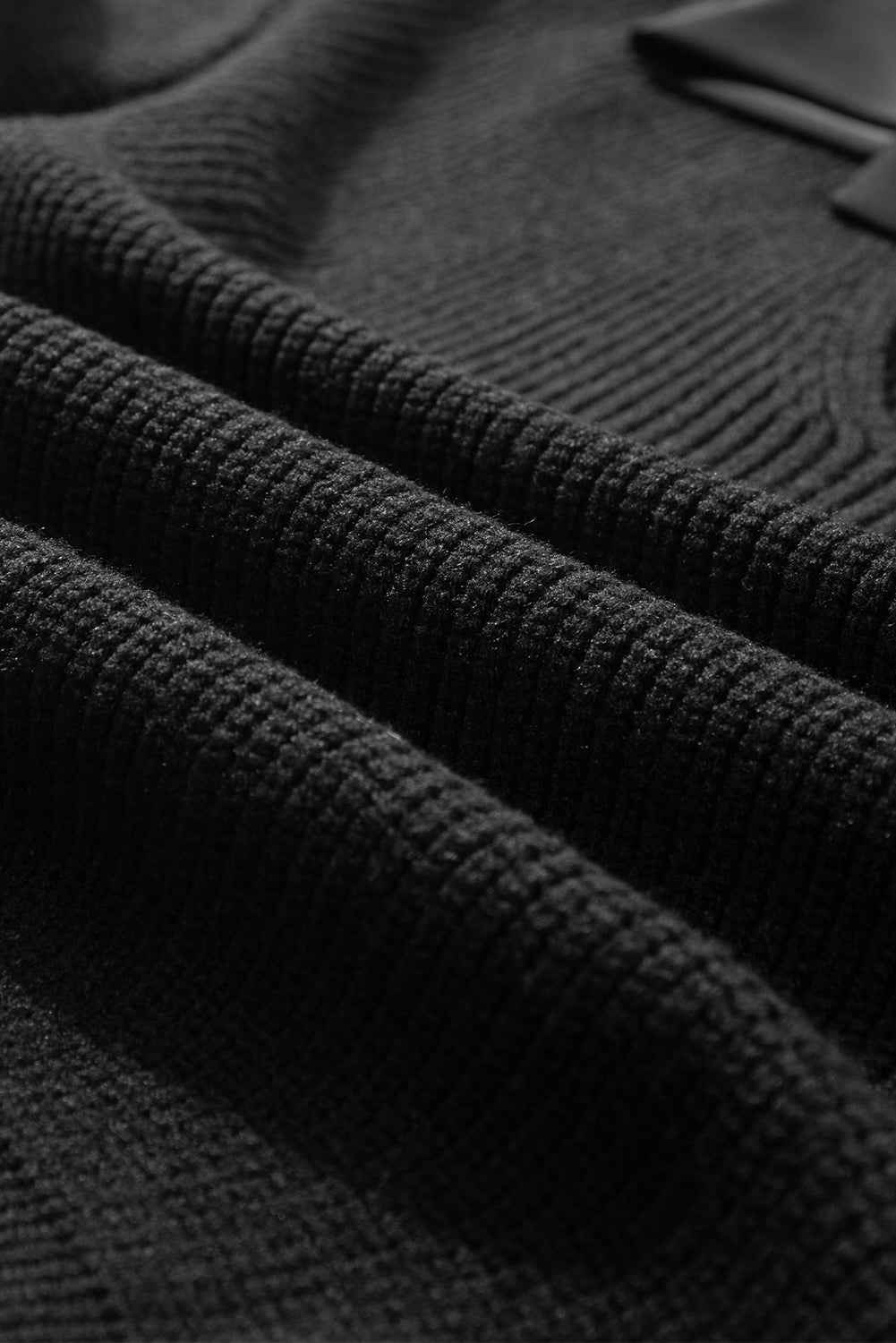 Bow Back Lantern Sleeve V-Neck Sweater