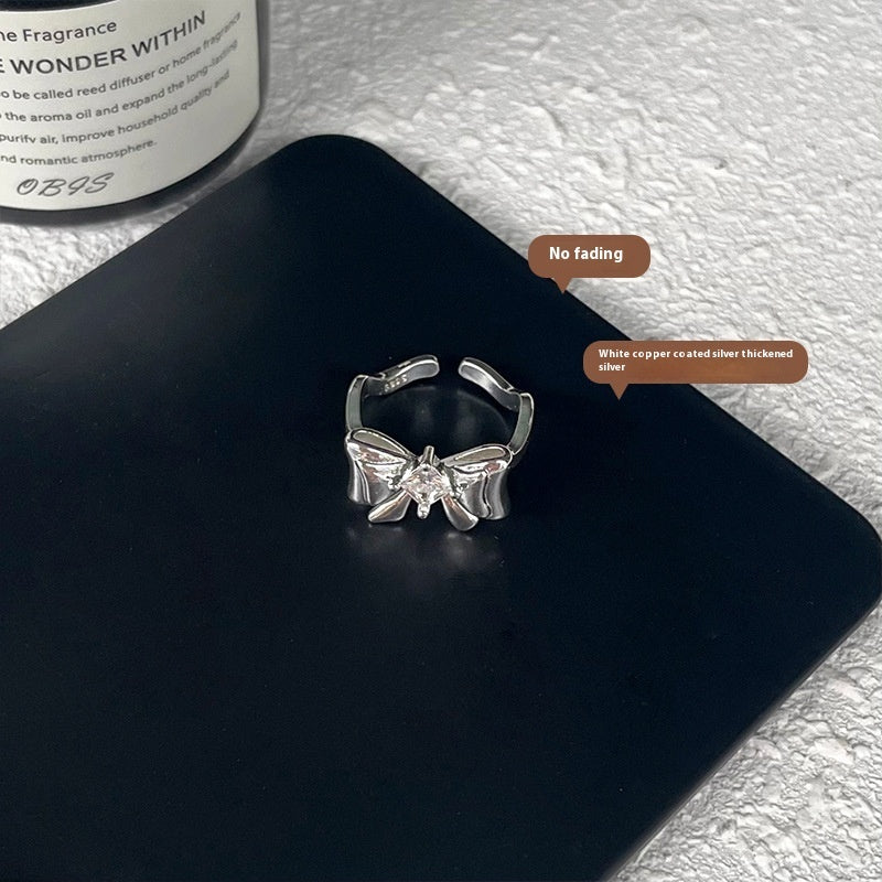 Bow Young Girl Jewelry Sterling Silver Bow Ring 925 Sterling Silver Ring - The Eggy's store