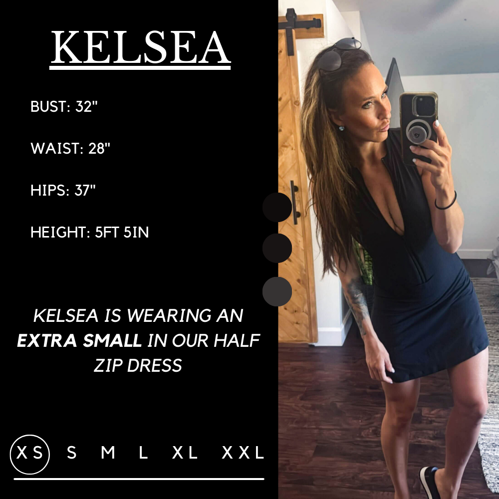 Half Zip Dress | Black