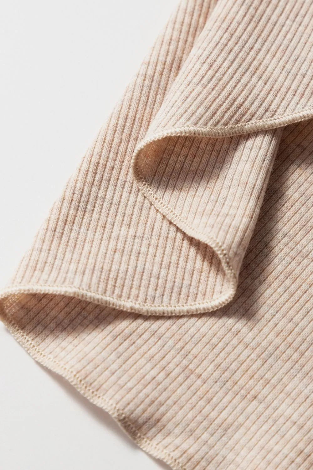 Short Sleeve Half Button Ribbed Knit Top - The Eggy's store