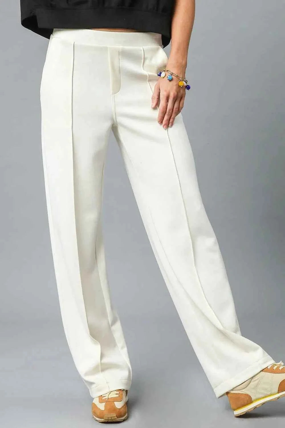 Umgee High Waisted Wide Leg Pants