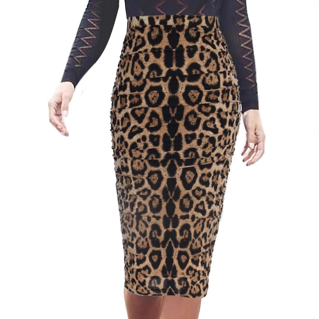 Sexy Leopard Print High Waist Skirt - Sheath Design - The Eggy's store